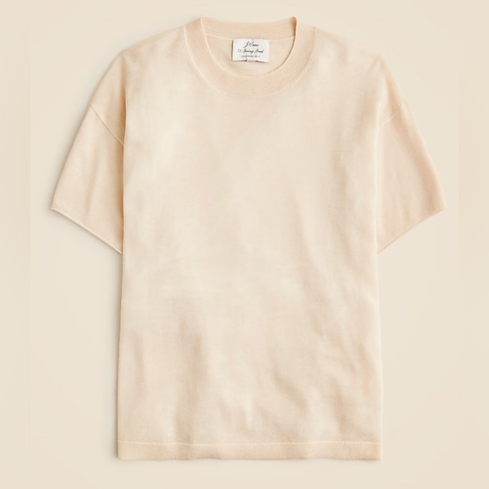 NWT JCrew Spring Street featherweight cashmere relaxed T-shirt - Picture 1 of 8